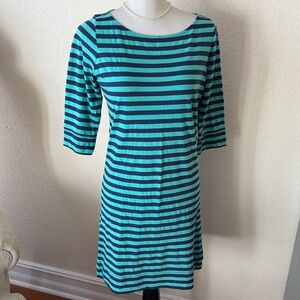 Lilly Pulitzer Cassie Dress Size Small Aqua and Navy
